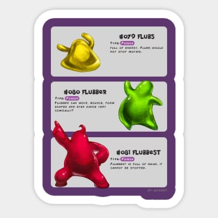 Flubber Evolutions Sticker